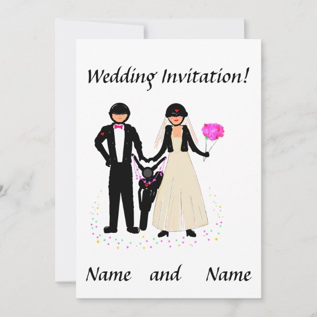 Invitations de mariage pour les cyclistes (Devant)