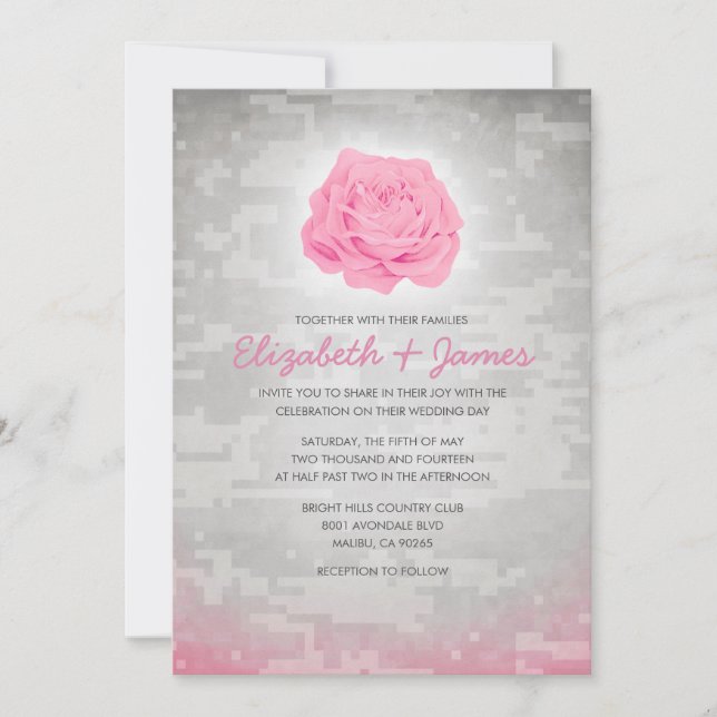 Invitations de mariage pour les mariés à la mode d (Devant)