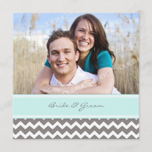 Invitations de mariage pour les photos Gray Blue C