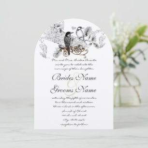 Invitations de mariage pour oiseaux vintages