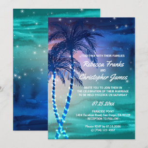 Invitations de mariage pour palmiers Modèles trop