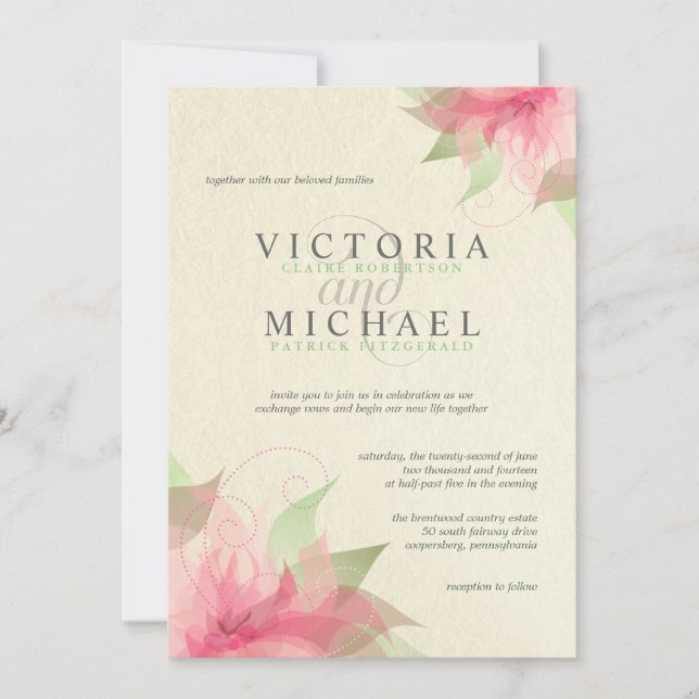 Invitations de mariage pour papier Recyclé écologi (Devant)