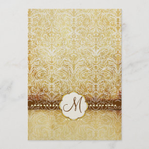 Invitations de mariage pour un monogramme de dente