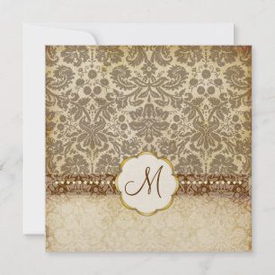 Invitations de mariage pour un monogramme de dente