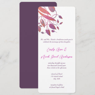 Invitations de mariage radiant violet