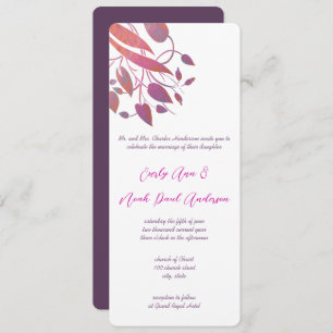 Invitations de mariage radiant violet