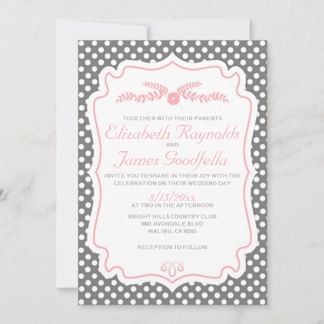 Invitations de mariage rétro (Devant)