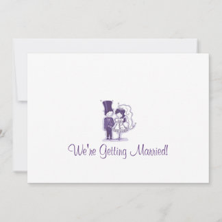 Invitations de mariage rétro-cursives