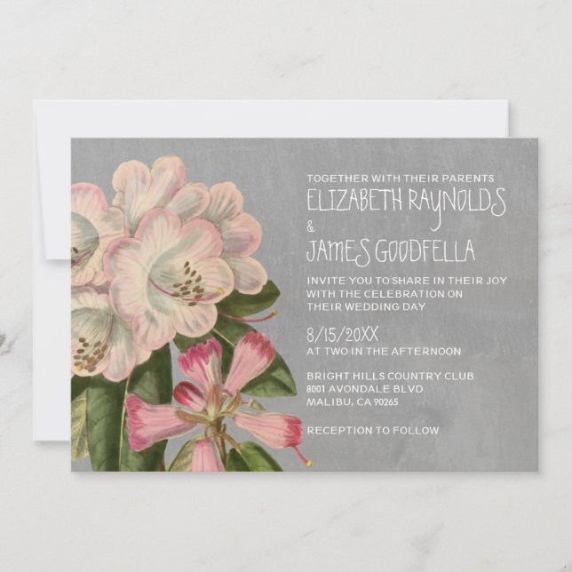Invitations de mariage Rhododendron (Devant)