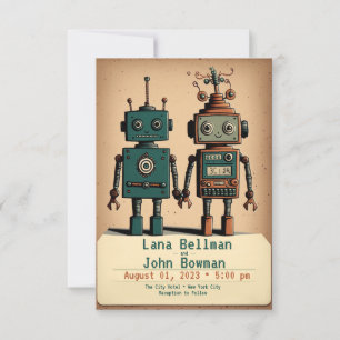 Invitations de mariage risquées avec des robots