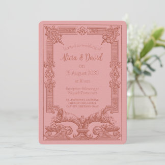 Invitations de mariage Rococo vintage