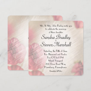 Invitations de mariage rose floral