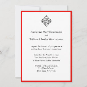 Invitations De Mariage Rouge Et Noir