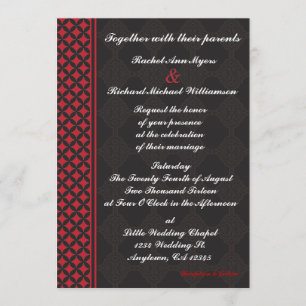 Invitations de mariage rouge et noir