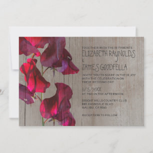 Invitations de mariage rustique à pois doux