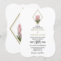 Invitations de mariage Rustique King Protea
