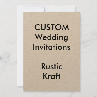 Invitations de mariage RUSTIQUE KRAFT personnalisé