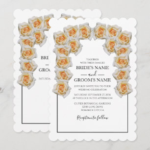 Invitations de mariage rustique Orange Roses