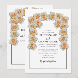 Invitations de mariage rustique Orange Roses