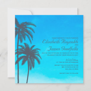 Invitations de mariage rustique Palm Tree