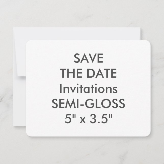 Invitations de mariage SEMI-GLOSS 110 lb 5,5 po x  (Devant)