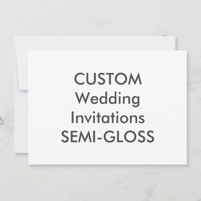 Invitations de mariage SEMI-GLOSS 110 lb 6,25 po x (Devant)