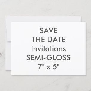 Invitations de mariage SEMI-GLOSS 110lb 7 pouces x