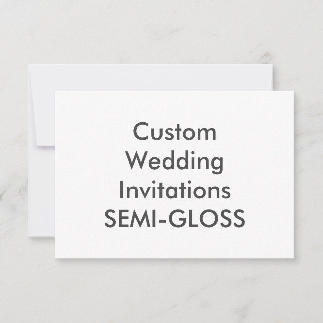 Invitations de mariage SEMI-GLOSS 5" x 3,5" (Devant)