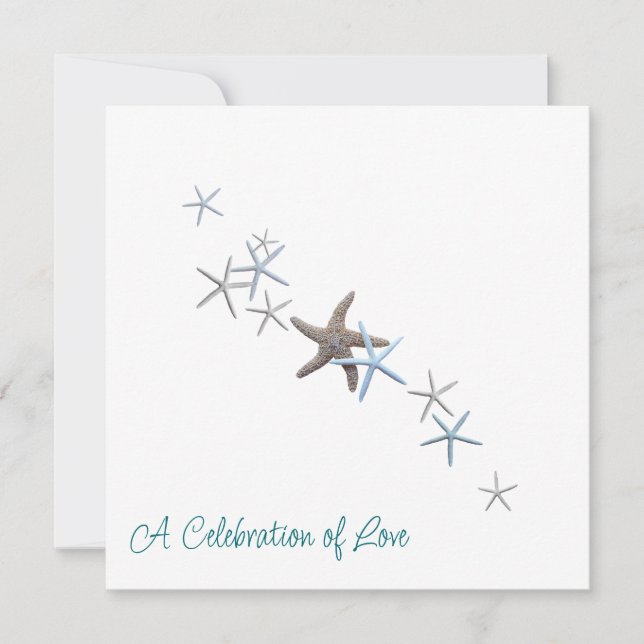 Invitations de mariage Starfish Beach (Devant)