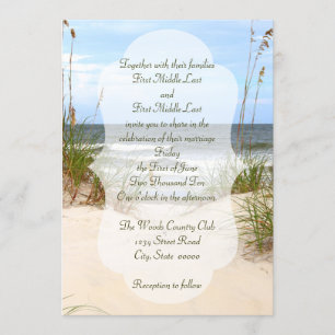 Invitations de mariage sur la plage