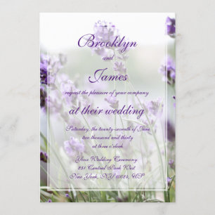 Invitations de mariage sur mesure Lavender Bohemia