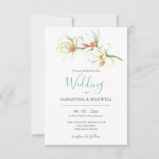Invitations De Mariage Sur Un Budget Floral Unique (Devant)