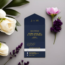 Invitations de mariage tout-en-un élégant