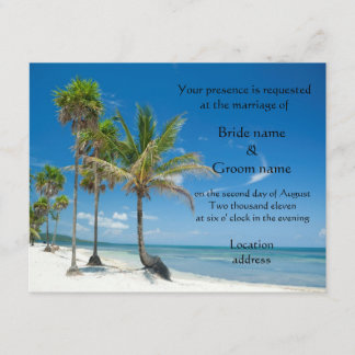 Invitations de mariage tropical ou fête de plage