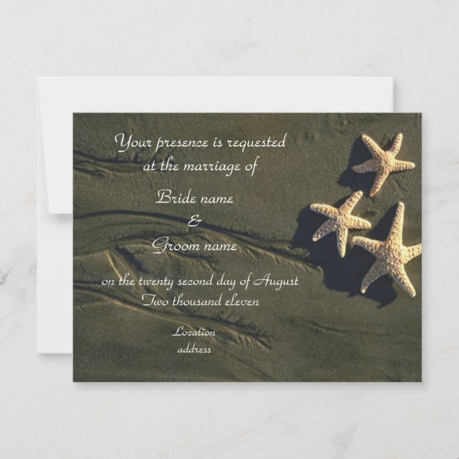 Invitations de mariage tropical ou fête de plage (Devant)