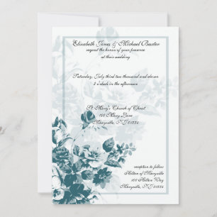 Invitations de mariage turquoise et élégant