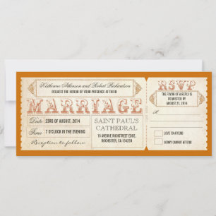 invitations de mariage vintage - billets et RSVP