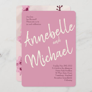 Invitations de mariage vintage en fleurs de cerise