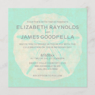 Invitations de mariage Vintage pour le sable de Bu