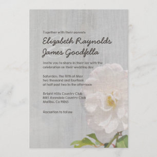 Invitations de mariage Vintages Gardenia