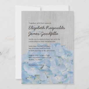Invitations de mariage Vintages Hydrangea