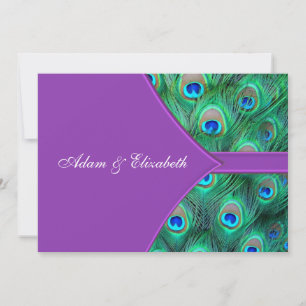 Invitations de mariage violet pourpre