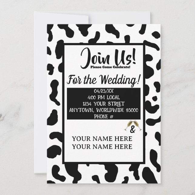 Invitations de Mariages campagnards d'impression d (Devant)