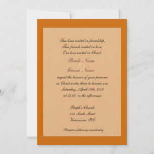 Invitations de mariages de automne chrétiens des b
