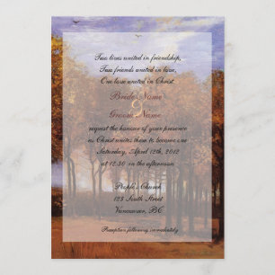 Invitations de mariages de automne chrétiens des b
