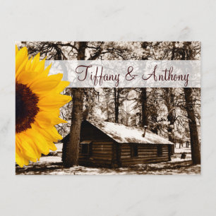 Invitations de mariages de tournesol Cabine à jour