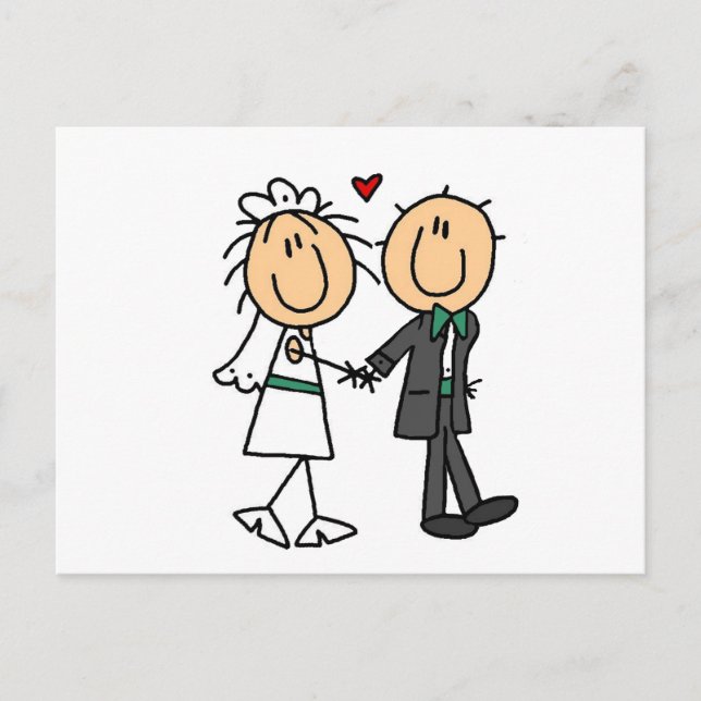 Invitations de mariée et de chambre à coller (Devant)