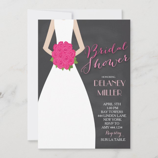 Invitations de mariées du tableau de bord de Fête  (Devant)