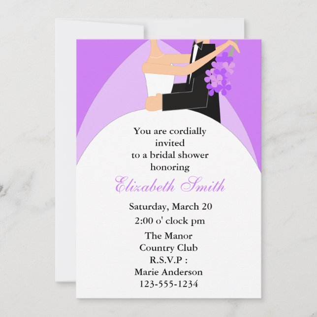 Invitations de mariées et de mariées à la douche n (Devant)