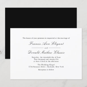 Invitations de mariées et de mariées classiques